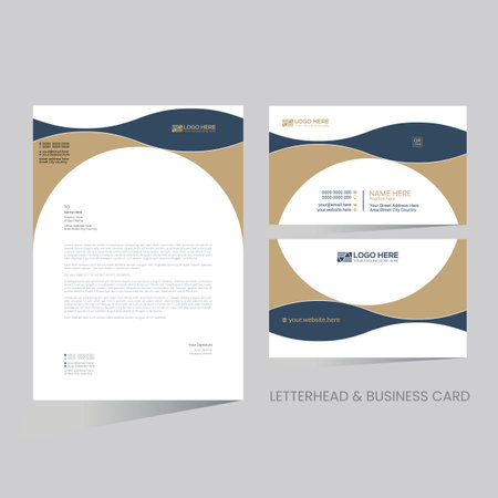 vector letterhead and business card for any kind of useのイラスト素材