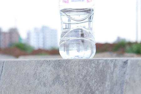water in a plastic bottle for drink
