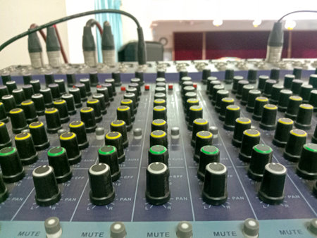 nob stock of audio mixer on concert for musicの写真素材
