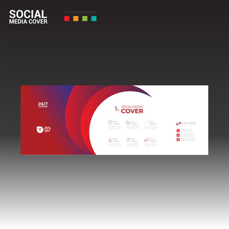 social media cover banner for any best company useのイラスト素材