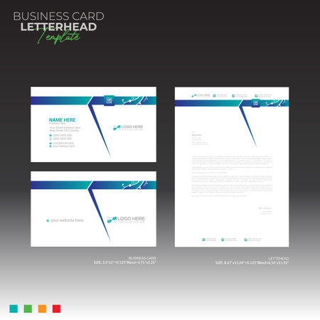 letterhead and business card for any kind of useのイラスト素材