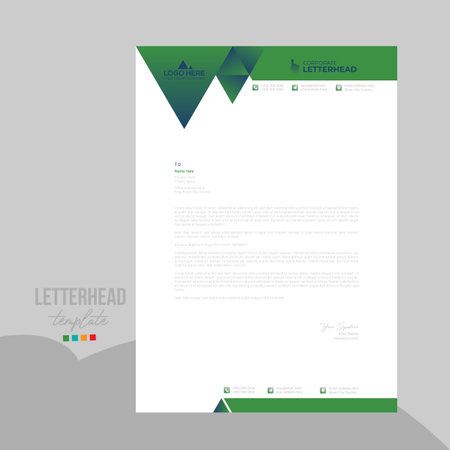 4 colored vector letterhead design for corporate and any best company useのイラスト素材