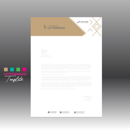 4 colored vector letterhead design for corporate and any best company useのイラスト素材
