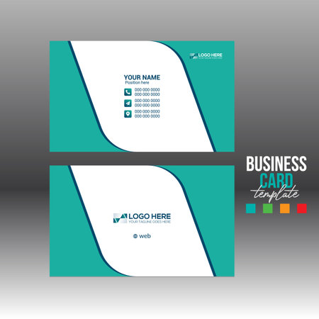 4 colored vector business card design for you and corporate or any best company useのイラスト素材