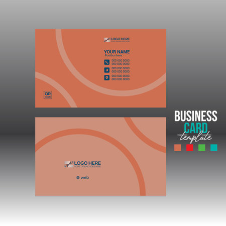 4 colored vector business card design for you and corporate or any best company useのイラスト素材