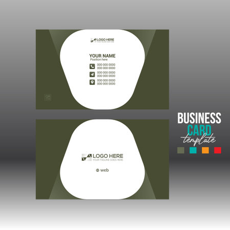 4 colored vector business card design for you and corporate or any best company useのイラスト素材