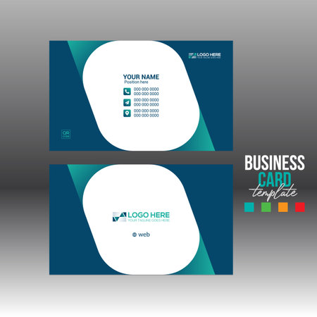 4 colored vector business card design for you and corporate or any best company useのイラスト素材