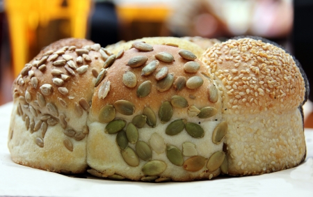 Loaf of Seeded speicality bread, different grains and seeds all in oneの写真素材