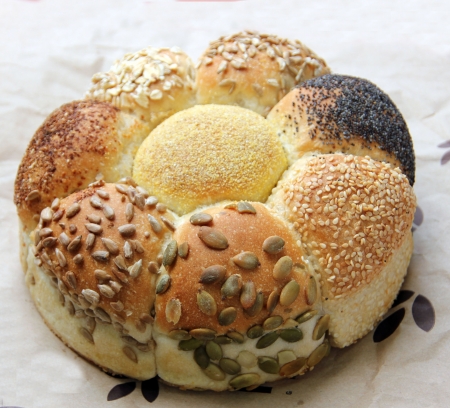 Loaf of Seeded speicality bread, different grains and seeds all in oneの写真素材