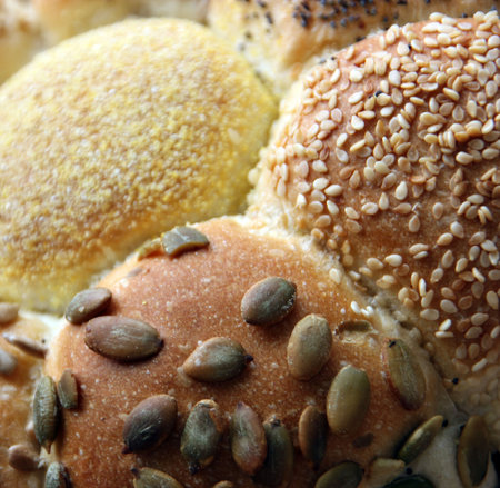 Loaf of Seeded speicality bread, different grains and seeds all in one