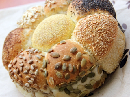 Loaf of Seeded speicality bread, different grains and seeds all in oneの写真素材