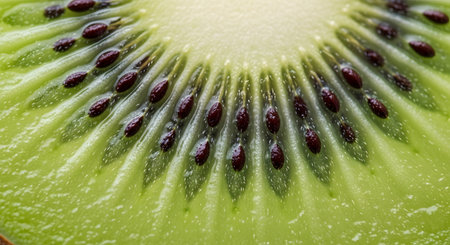 Macro photo of a kiwi fruit. Macro photography.の素材