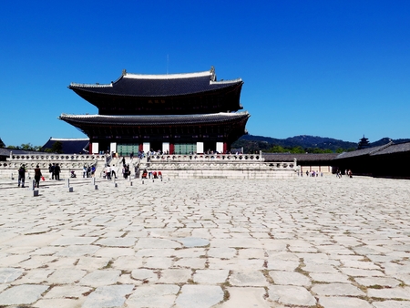 Big building in great  Korea palaceのeditorial素材