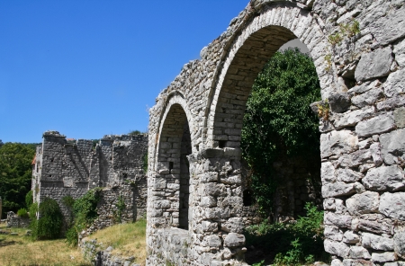 Ruins of ancient town in Stari Bar, Montenegro の写真素材