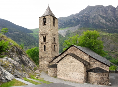 Romanesque church of Sant Joan de Boi in Vall de Boi, Spainの写真素材
