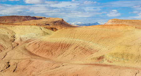 Amazing panoramic view of Sahara desert in Morocco