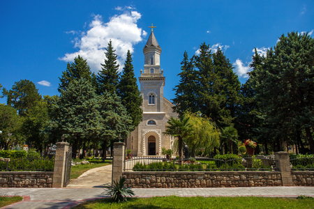 Beautiful Church in Trebinje town in a south of Bosnia and Herzegovinaの写真素材