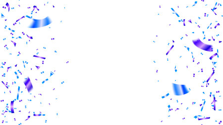 Celebration frame background with confetti seamless repeat vertically element isolated, vector illustration greeting cardのイラスト素材