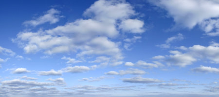 Blue sky with clouds. 
