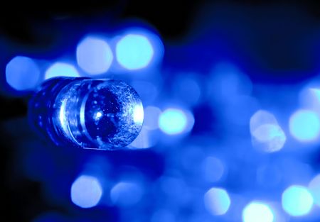 Blue LED lights abstractの写真素材