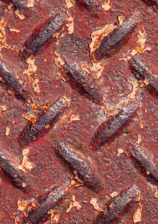 Detail of old steel plate