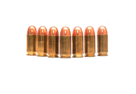 Bullet on white background