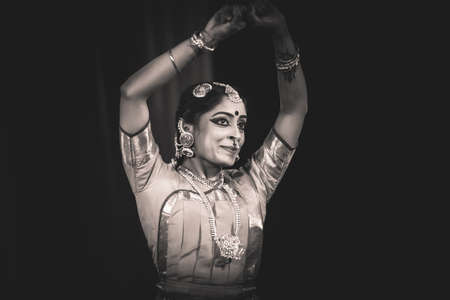 A talented bharatnatyam dancerのeditorial素材