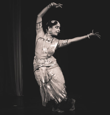 A talented bharatnatyam dancerのeditorial素材