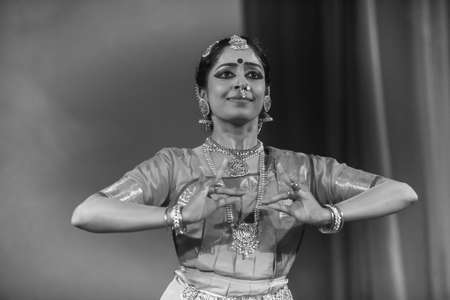 A talented bharatnatyam dancerのeditorial素材