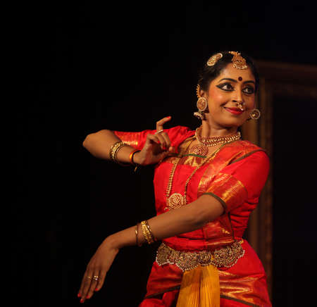 A talented bharatnatyam dancerのeditorial素材