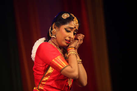 A talented bharatnatyam dancerのeditorial素材