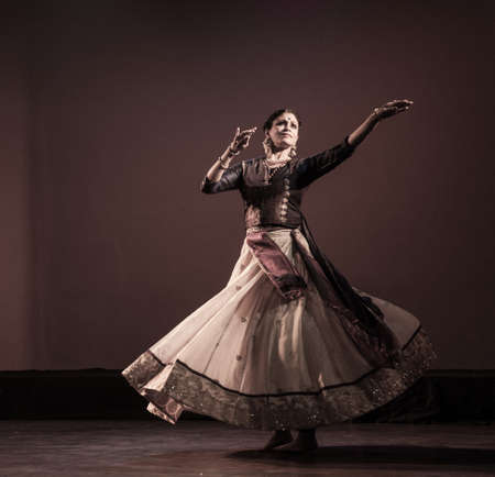 A gorgeous kathak dancerのeditorial素材