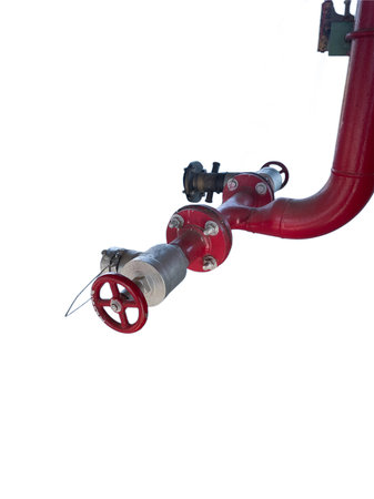 Red fire hydrant isolated on white background, with clipping path.