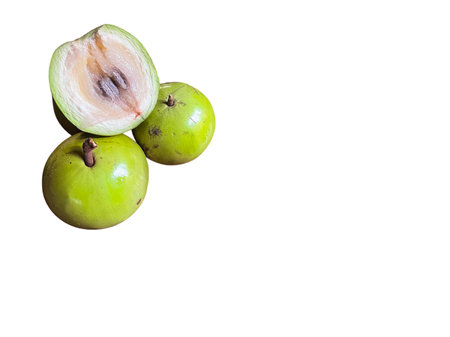 Indian jujube fruit isolated on white background with clipping path.