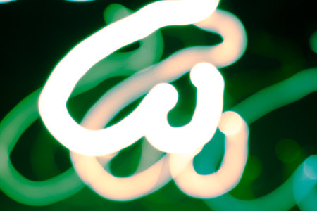 abstract background with bokeh defocused lights and shadow.の写真素材