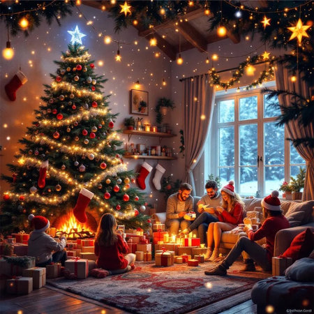 Christmas market in the old town of Gdansk, Poland.の素材