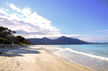 wineglass beach in tasmaniaの写真素材