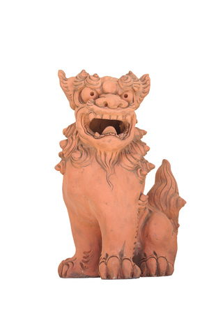 Shisa (Okinawan lion statues, used as talisman against evil)の写真素材