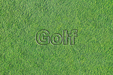 Message on Artificial turf (Golf)の写真素材