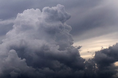 nimbus cumulus clouds in the sky of Savannakhet in Laosの写真素材