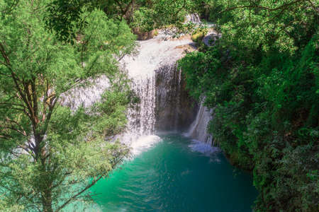 waterfalls of Chiflon Chiapas Mexicoの写真素材