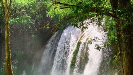 waterfalls of Chiflon Chiapas Mexicoの写真素材