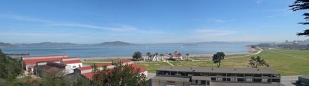 Panoramic view of San Francisco bayの写真素材