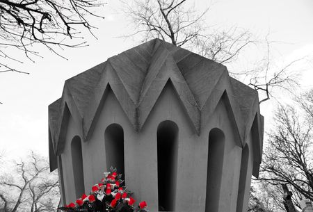 Mausoleum in Pere Lachaise cemeteryの写真素材