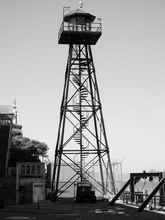 Alcatraz watch towerの写真素材