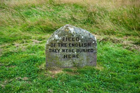 Grave marker on the Culloden battlefieldの写真素材
