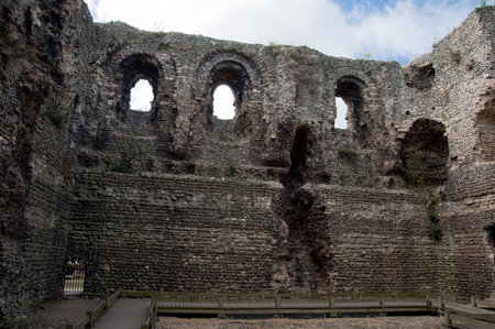 Canterbury Castle in Canterbury Englandの写真素材