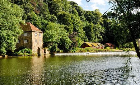 River Wear in Durham Englandの写真素材