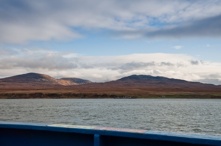 Isle of Jura seen from ferryの写真素材