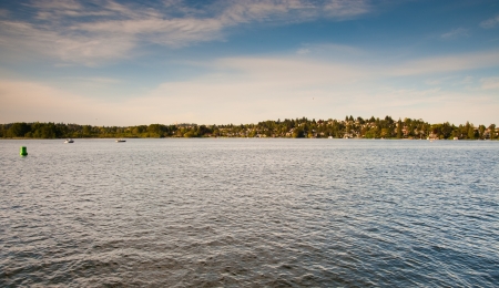 View of Union Bay, Seattleの写真素材